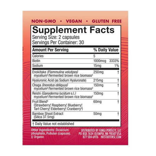 Host Defense, Mycobenefits Beauty, 60 Capsules - Image 2