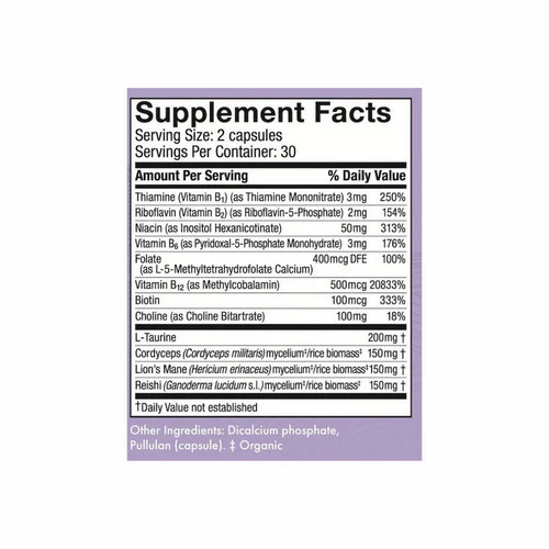 Host Defense, Mycobenefits Focus, 60 Capsules - Image 2