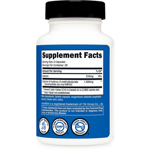 Nutricost, MyHMB Capsules, 1500 Mg, 60 Count - Image 3