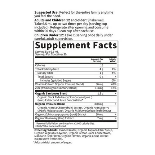 Garden of Life, Organics Elderberry Syrup, 6.59 Oz - Image 4