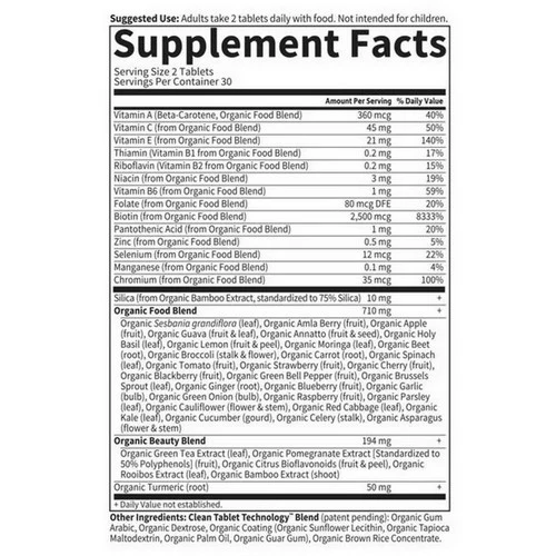 Garden of Life, Organics Organic Plant Collagen Builder, 60 Tabs - Image 2