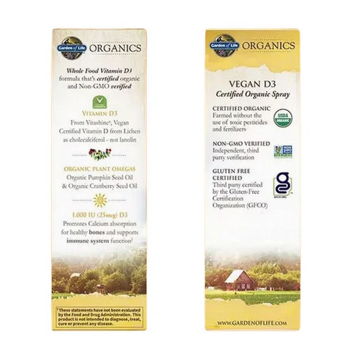 Garden of Life, Organics Vegan D3 Spray, 2 Oz - Image 3