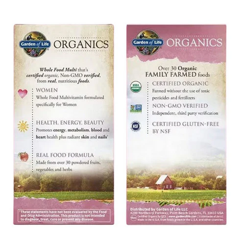 Garden of Life, Organics Womens Multi, 120 Tabs - Image 3
