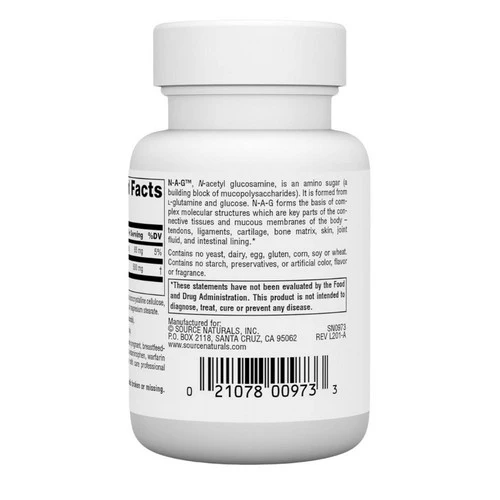 Source Naturals, N-A-G, 250 mg, 60 Tabs - Image 3