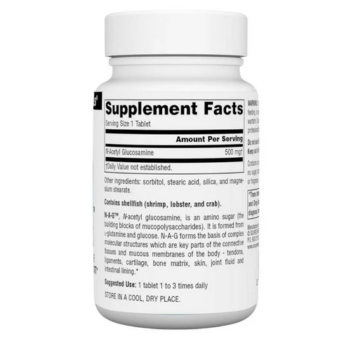 Source Naturals, N-A-G, 500 mg, 60 Tabs - Image 2