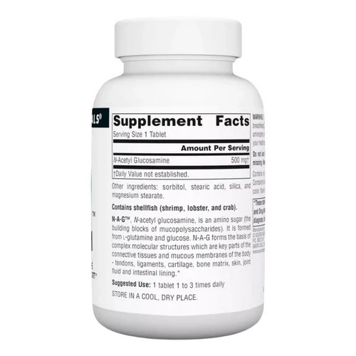 Source Naturals, N-A-G, 500 mg, 120 Tabs - Image 2