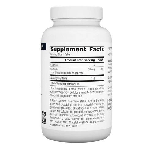 Source Naturals, N-Acetyl Cysteine, 1000 MG, 120 Tabs - Image 2