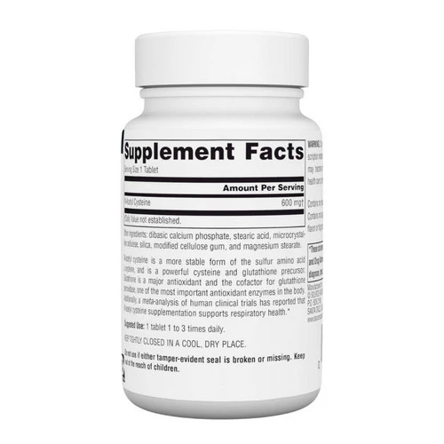 Source Naturals, N-Acetyl Cysteine, 600 MG, 60 Tabs - Image 2