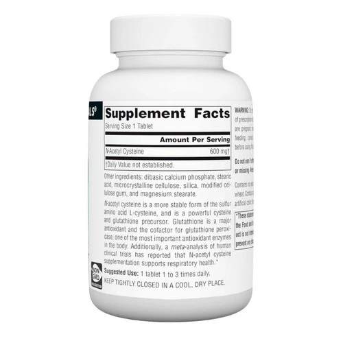 Source Naturals, N-Acetyl Cysteine, 600 MG, 120 Tabs - Image 2