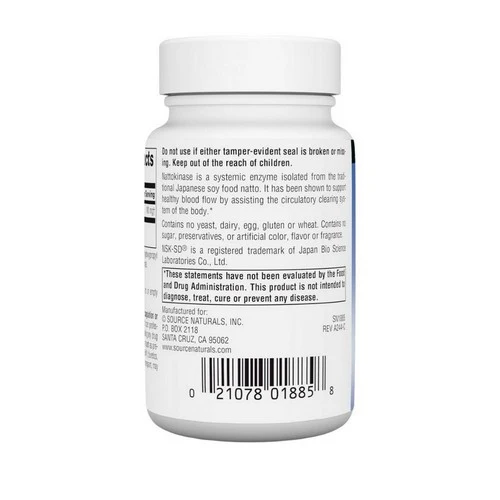 Source Naturals, Nattokinase, 100 mg, 60 Caps - Image 3