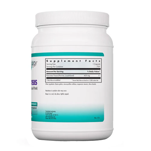 Nutricology/ Allergy Research Group, Natural Glandular, Pancreas Pork 720 veggie caps - Image 3