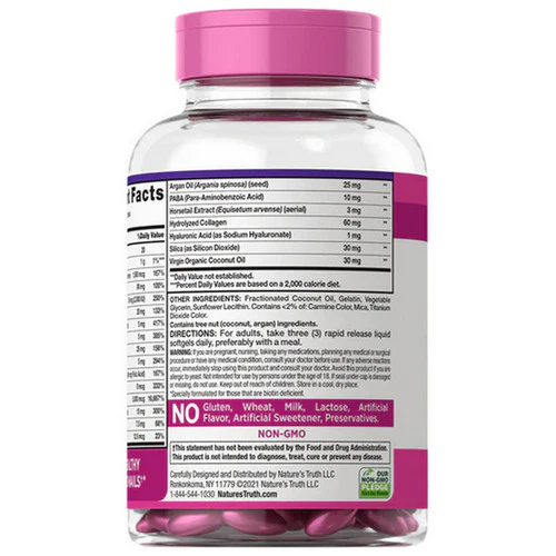 Nature's Truth, Gorgeous Hair - Skin & Nails Gummies Natural Fruit Flavor, 165 Caps - Image 3
