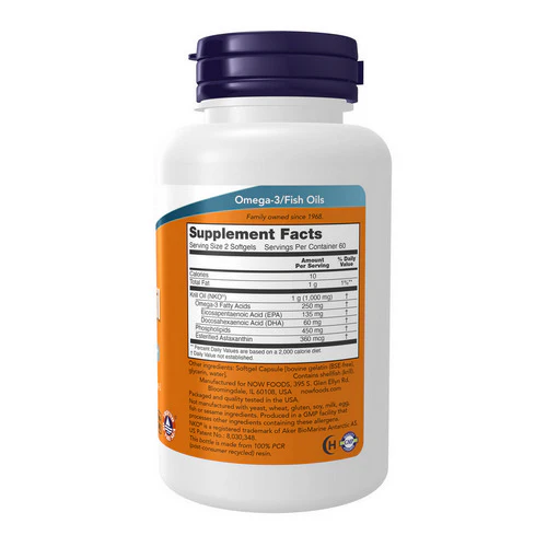 Now Foods, Neptune Krill Oil, 500 mg, 120 Softgels - Image 2