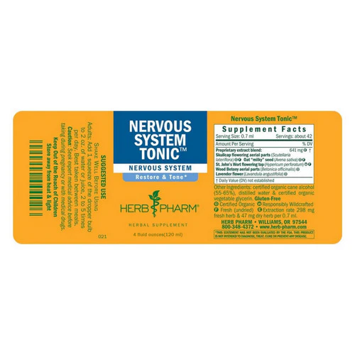 Herb Pharm, Nervous System Tonic, 4 Oz - Image 2