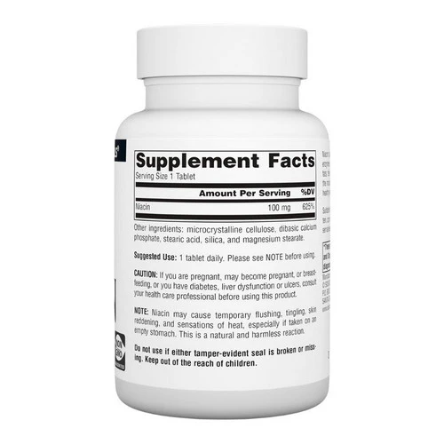 Source Naturals, Niacin, 100 mg, 250 Tabs - Image 2