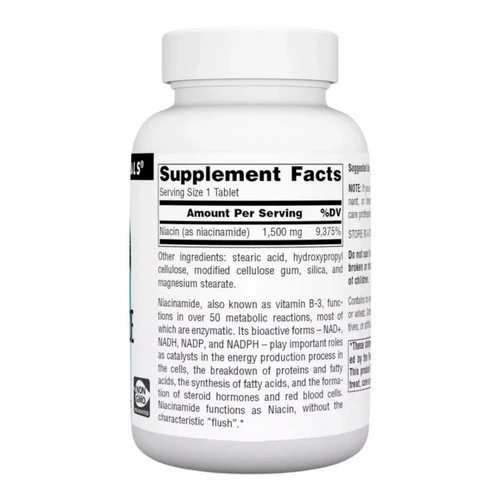 Source Naturals, Niacinamide B-3, 1500 mg, 50 Tabs - Image 2