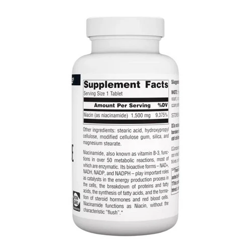 Source Naturals, Niacinamide B-3, 1500 mg, 100 Tabs - Image 2
