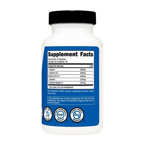 Nutricost, Nitric Oxide Booster, 750 Mg, 90 Caps - Image 2