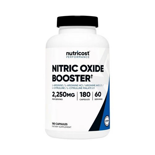Nutricost, Nitric Oxide Booster Capsules, 750 Mg, 180 Count