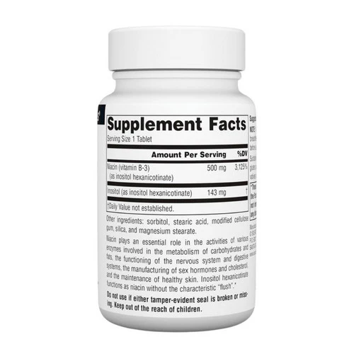 Source Naturals, No-Flush Niacin, 500 mg, 60 Tabs - Image 2