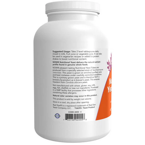 Now Foods, Nutritional Yeast Flakes, FLAKES, 10 Oz - Image 3