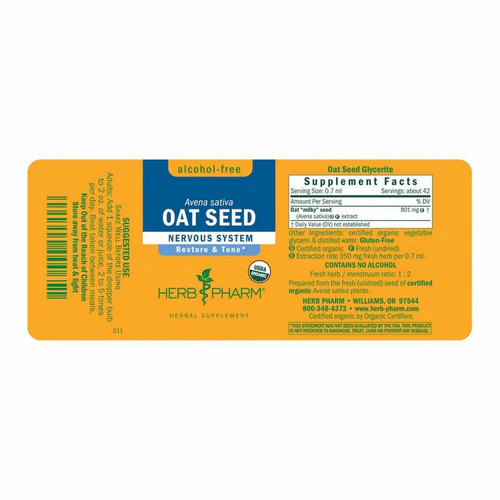 Herb Pharm, Oat Seed Glycerite, 4 Oz - Image 2