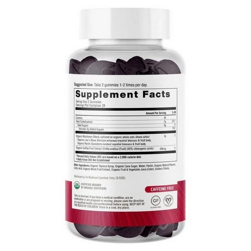 Om Mushrooms, Om Brain Fuel Mush Gummies Raspberry, 56 Count - Image 2