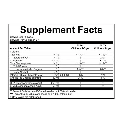 Child Life Essentials, Omega 3 DHA Softmelts, 27 Tabs - Image 3