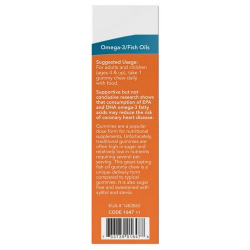Now Foods, Omega 3 Fish Oil Gummy, 36 Chews - Image 3