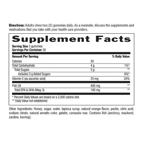 Country Life, Omega 3 Honey Gummies, 60 Gummies - Image 2