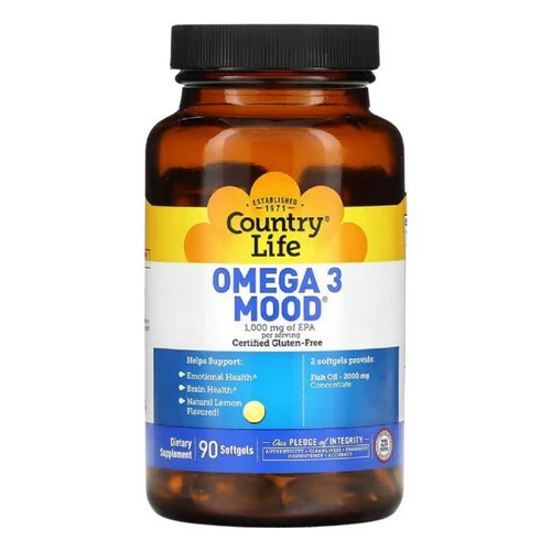Country Life, Omega 3 Mood, 90 Softgels - Image 2
