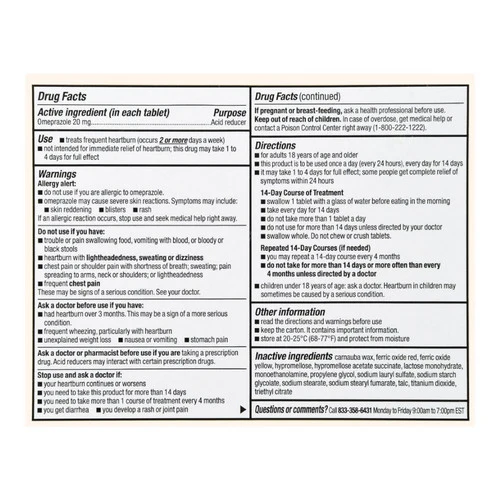 Foster And Thrive, Omeprazole Delayed Release, 20 Mg, 28 Tabs - Image 2