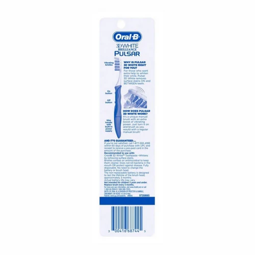 Oral-B, Pulsar 3D White Advanced Vivid Toothbrush, 35 Soft each - Image 2