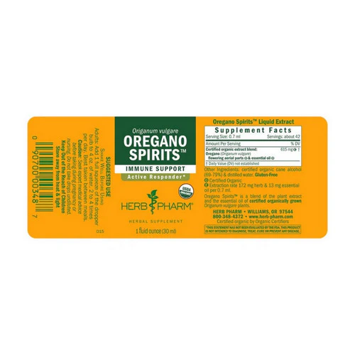 Herb Pharm, Oregano Spirits, 1 Oz - Image 2