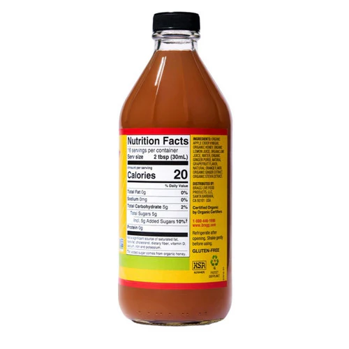 Bragg, Organic Apple Cider Vinegar Blends With Citrus Ginger, 16 Oz(Case Of 12) - Image 3