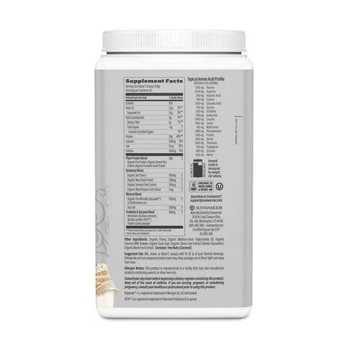 Sunwarrior, Organic Cake Batter Active Protein, 2.2 Lbs - Image 2