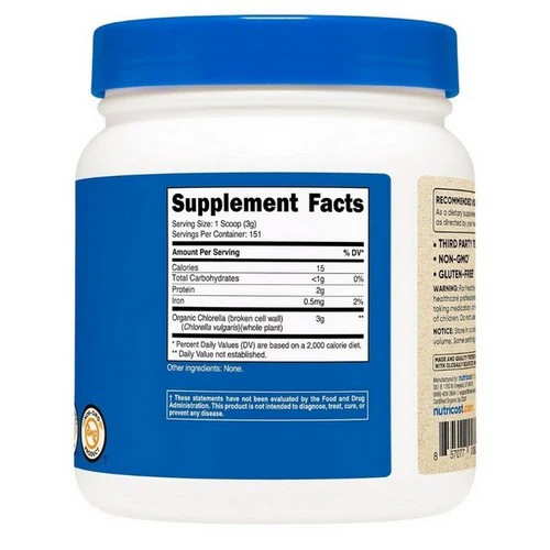 Nutricost, Organic Chlorella Powder, 1 Lb - Image 3