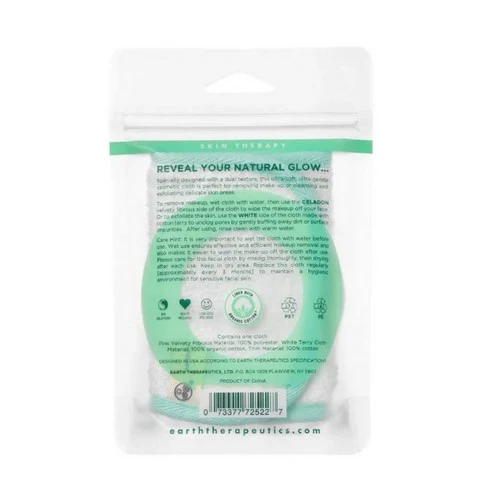 Earth Therapeutics, Organic Cotton Makeup Removing Cloth, 1 Unit - Image 2
