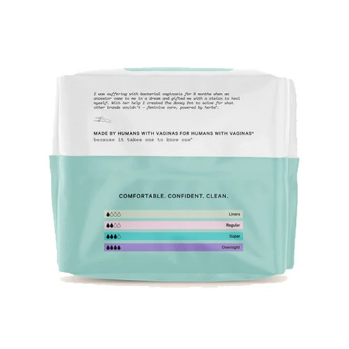 The Honey Pot, Organic Cotton Non-Herbal Super Pads, 16 Count - Image 2