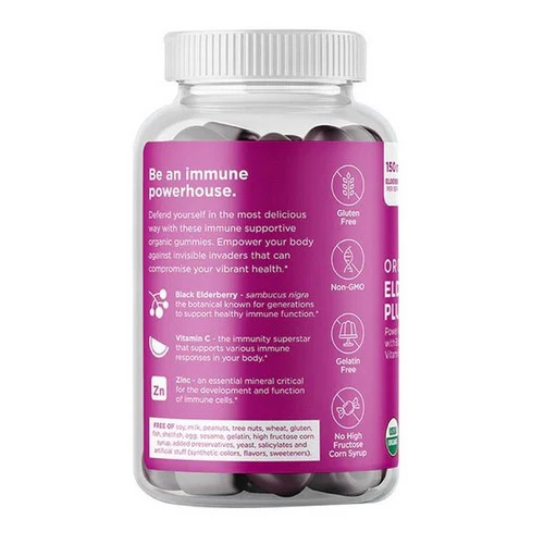 Hylands, Organic Elderberry Gummies, 60 Count - Image 2
