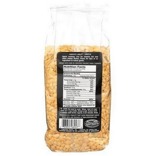 Timeless Natural Foods, Organic Harvest Lentils, 16 Oz - Image 2