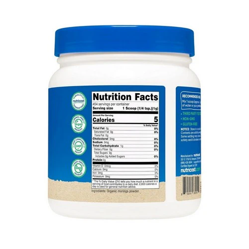 Nutricost, Organic Moringa Powder, 1 Lb - Image 2