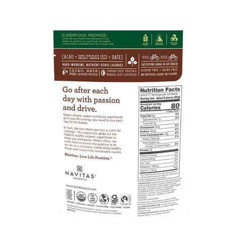 Navitas Organics, Organic Power Snack, Chocolate Cacao 8 oz - Image 2