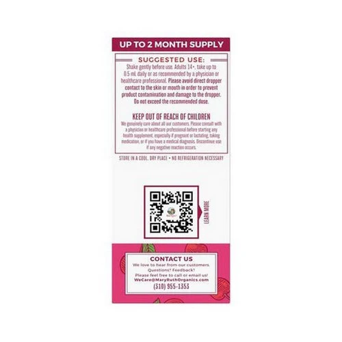 MaryRuth's, Organic Tart Cherry Vegan Vitamin B-Complex Liquid Drops, 1 Oz - Image 2