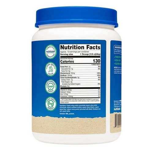 Nutricost, Organic Whey Protein Powder Chocolate Peanut Butter, 1 Lb - Image 2