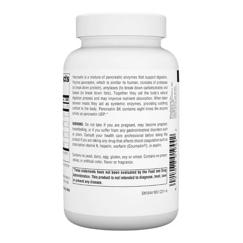 Source Naturals, Pancreatin 8x Capsules, 100 Caps - Image 3