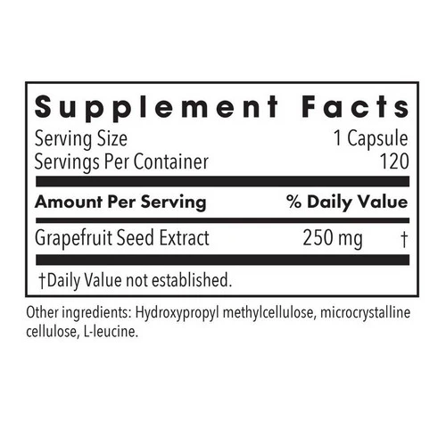 Nutricology/ Allergy Research Group, ParaMicrocidin 250 Grapefruit Seed Extract, 120 Veg Caps - Image 2