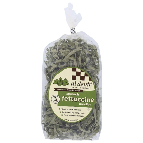 Al Dente, Pasta Fttccne Spinach, Case of 6 X 12 Oz