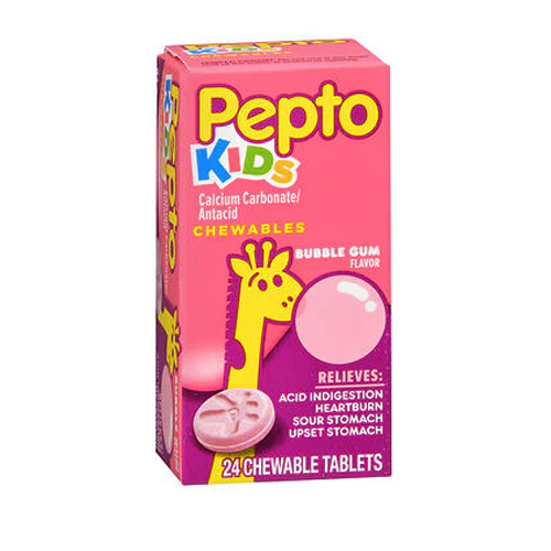 Pepto-Bismol, Children Chewable Tablets, Bubble Gum Flavor 24 tabs