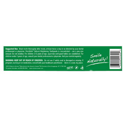 Nature's Answer, PerioBrite Natural Toothpaste, Coolmint, 4 oz - Image 4